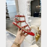 Copy VALENTINO ROCKSTUD FLAT CALFSKIN SANDAL WITH STRAPS