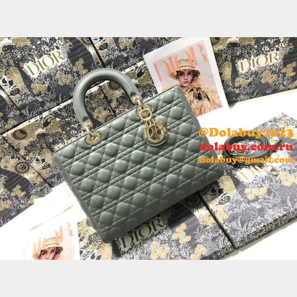 High Quality bag Duplicate dior lady lambskin 32CM HANDBAG