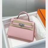 7 Star Hermes Designer Epsom Kelly Pinks 19/25/28CM Bag Store