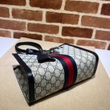 Designer Gucci 498156 GG Supreme Padlock Small Shoulder Bag