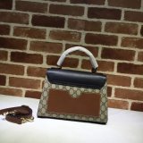 Gucci Knockoff 453188 GG Supreme Padlock Small Top Handle Bag