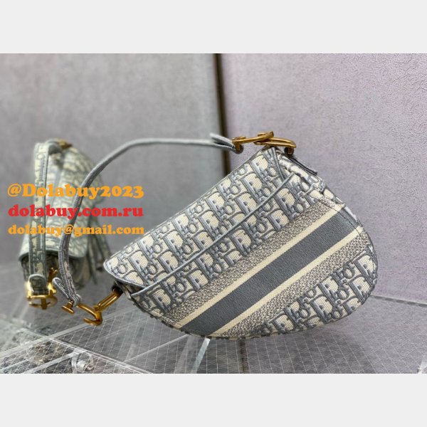 Inspired DIOR SADDLE grey 25.5CM HADNBAG HOT SELLING