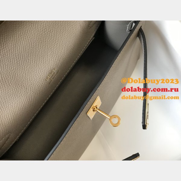 UK Hermes EPSOM LEATHER Mini Kelly Pouchette