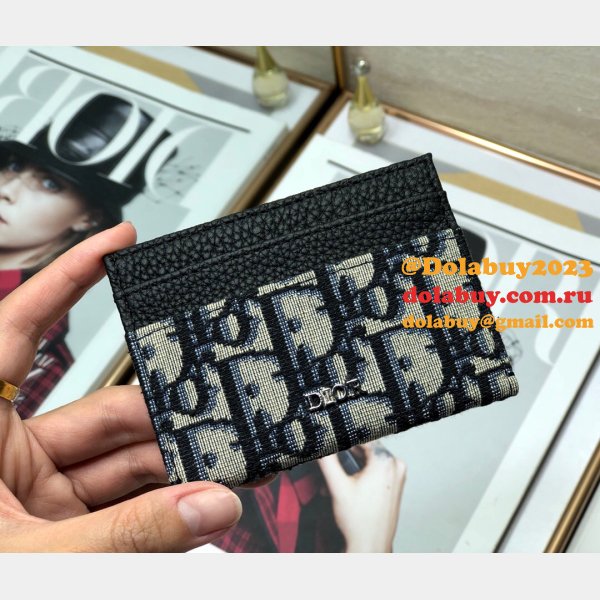 Knockoff Dior Oblique Jacquard Card Holder