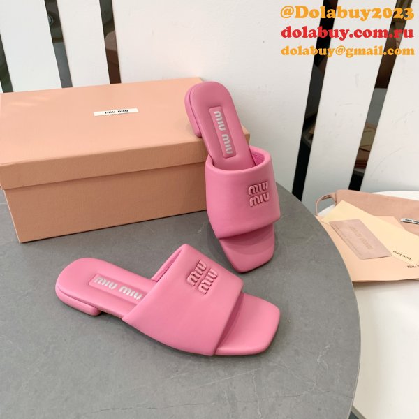 Perfect MiuMiu Bread Slippers Summer Perfect Sandals