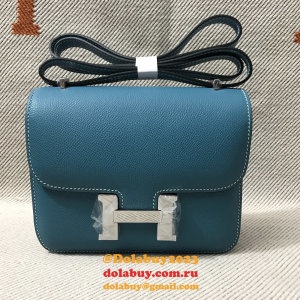 Hermes Constance Bag 18cm Epsom Leather Blue UK