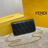 Fendi Fake Fashion 212200 Maca embossing Black Bags