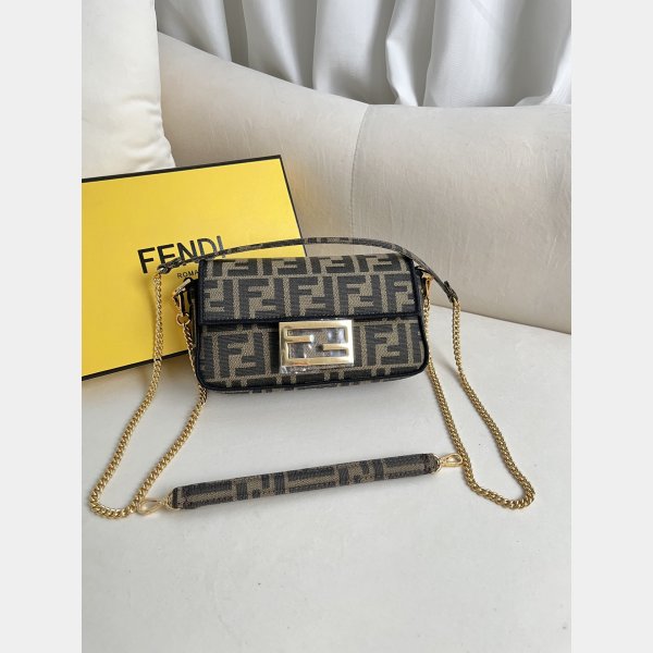 UK FENDI Iconic Baguette FF logo Luxury HANDBAG