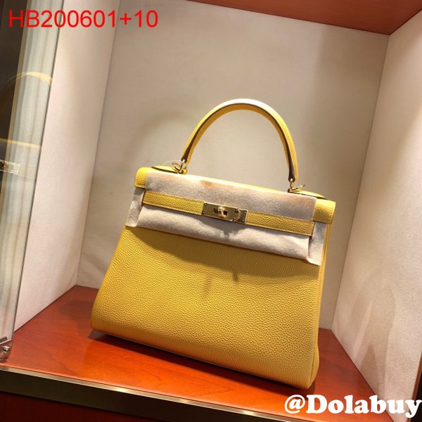 Hermes Kelly 32cm Togo leather Yellow Best