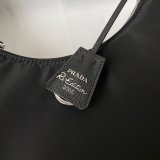 Prada AAA+ Zip Women's Hobo Black/Rose Bags Leather Handle