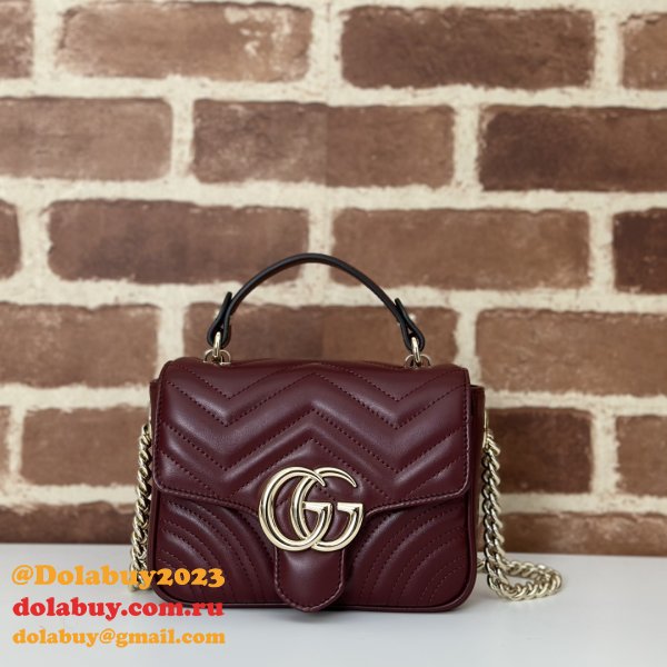 Cheap GG Marmont Gucci 811238 Top Handle Knockoff Bag