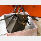 7 Star Hermes Mini Kelly Epsom leather Earthy Gray Bags