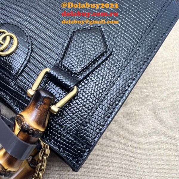 AAA Quality Fake Gucci Diana lizard 675800 bag