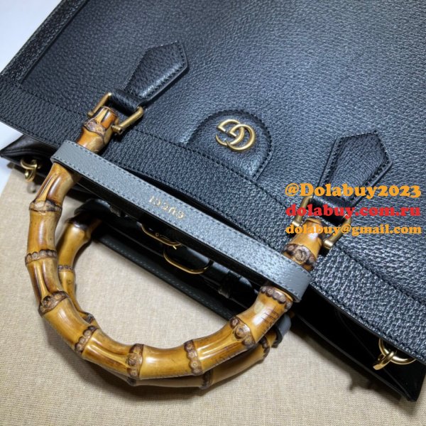 Wholesale Gucci Diana tote bag 678842 blue/black leather from china