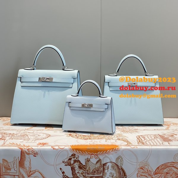 Hermes Outlet Epsom Kelly 19/25/28CM 1:1 Designer Bag