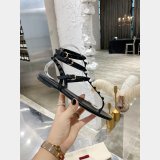 Valentino Knockoff ROCKSTUD METALLIC FLAT FLIP-FLOP SANDAL