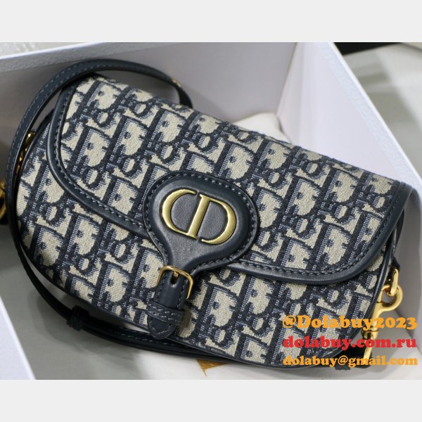 Designer Christian Dior Bobby East-West Blue Bag China Sale