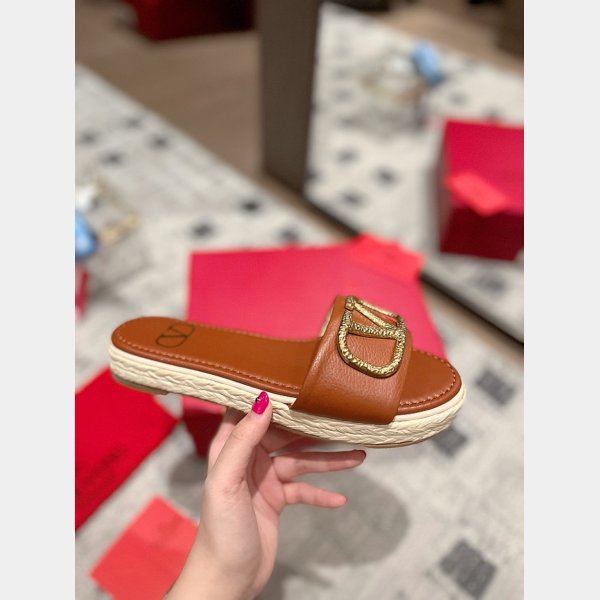 Fashion Valentino VLOGO SIGNATURE SLIDE SANDAL