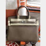 Hermes Birkin Epsom leather Handbags Dark grey Silver Cheap