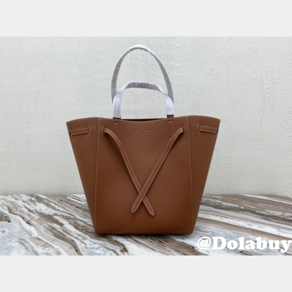 Small Celine Brown Cabas Phantom in soft grained calfskin Top Quality