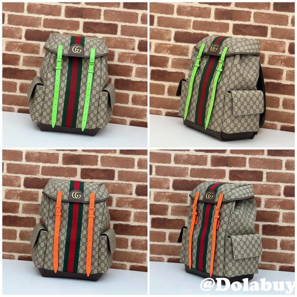 Gucci GG Supreme Ophidia Inspired Backpack Wholesale 598140 Straps