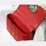 Perfect Dior Caro High Quality Red Bag