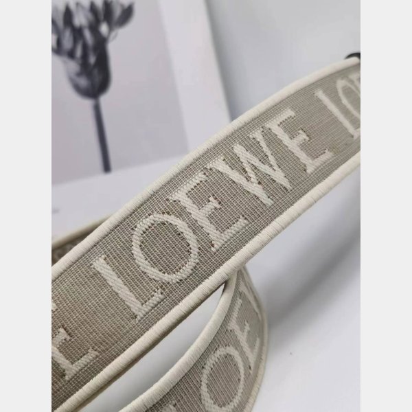 Luxury Loewe Anagram double-sided embroidered shoulder strap