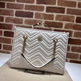 Tote GG Marmont White/Black 779724 Gucci Designer Bag