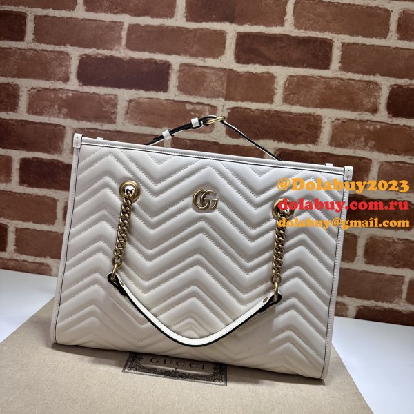 Tote GG Marmont White/Black 779724 Gucci Designer Bag