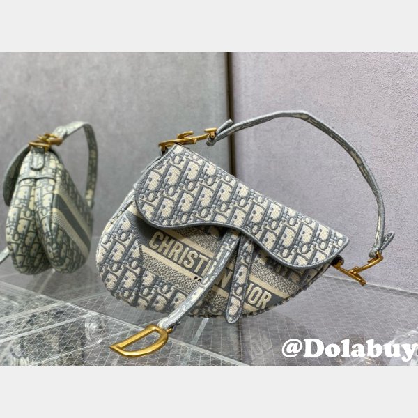 Inspired DIOR SADDLE grey 25.5CM HADNBAG HOT SELLING