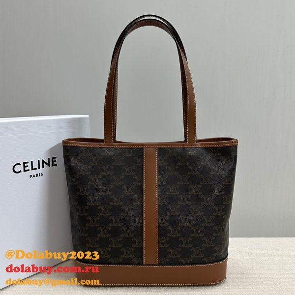 Copy SMALL CELINE TRIOMPHE CANVAS CABAS bag