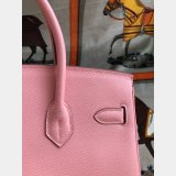 Hermes Birkin Epsom leather Handbags Pink Silver Knockoff