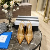 Replica Aquazzura Copy Pointed Toe Rhinestone Sandals Heel Shoes