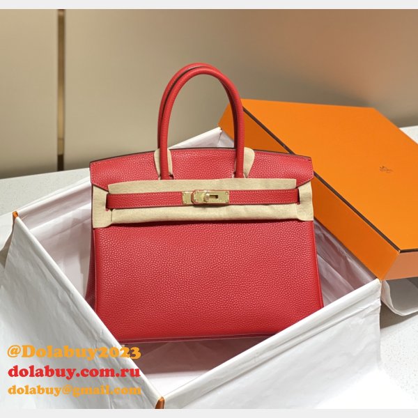 HERMES BIRKIN 25CM HALF HUMAN HANDMADE STICHING Replica