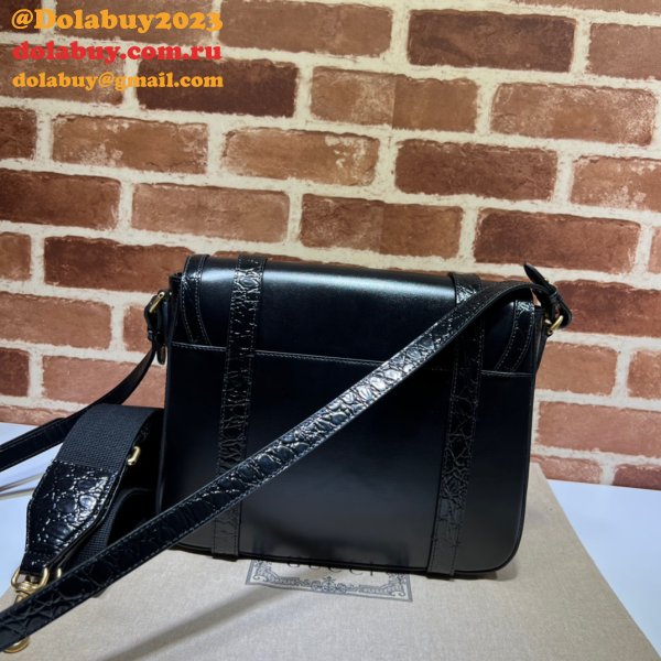 Knockoff Gucci Crocodile Trim Messenger Sales Online 702136 Bag