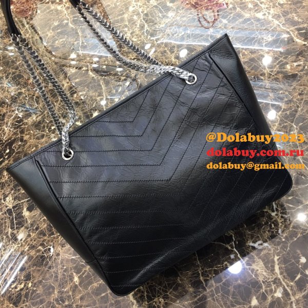 YSL 504867 High Quality bag Saint Laurent Niki Shopping Bag Black Vintage