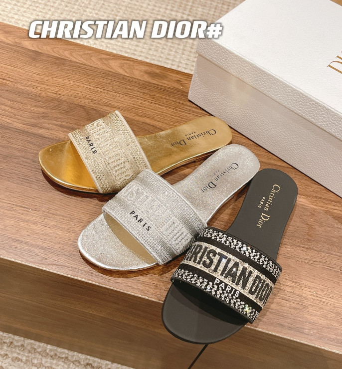 1:1 Mirror DIOR FLAT SLIPPER DWAY SLIDE Duplicate